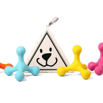 Q-MONSTER ROLY-POLY 不倒膠磨牙狗玩具 藍橘配色/小號