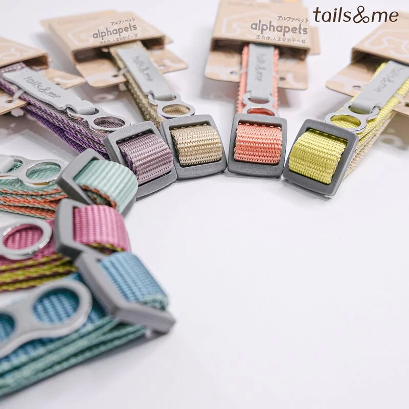 tails&me 尾巴與我 經典尼龍帶項圈 Two-Tone雙色系列 寵物項圈