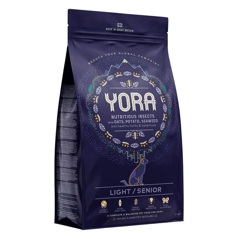 YORA 昆蟲蛋白質 低碳永續犬糧 全犬種 小型犬 減重老犬配方 1.5kg