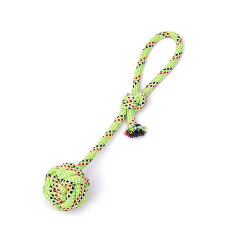 彩色拉環棉結繩球玩具