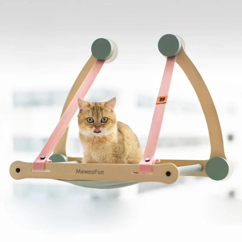 MewooFun喵乎汪也 吸盤式貓吊床 帳篷貓吊床 雙吊帶貓吊床