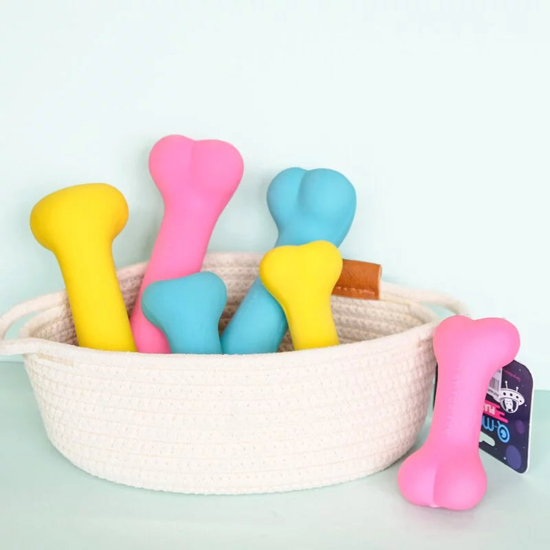 Q-MONSTER 三色骨頭 發聲玩具