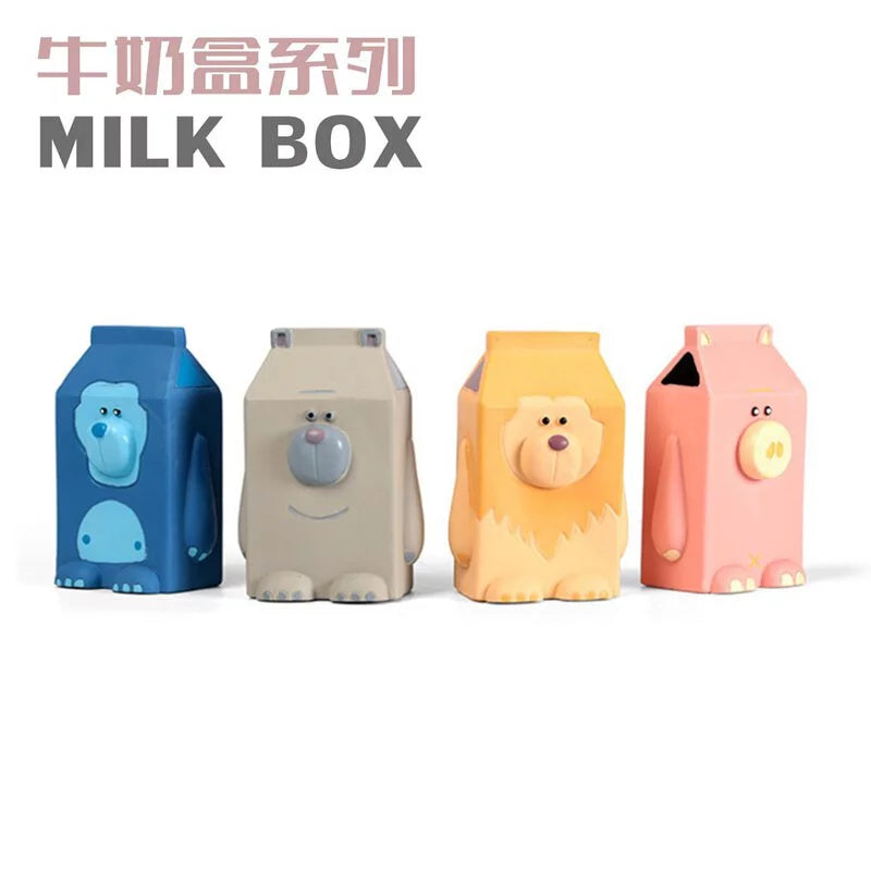 Q-MONSTER 牛奶盒子家族 耐咬 潔牙 發聲玩具