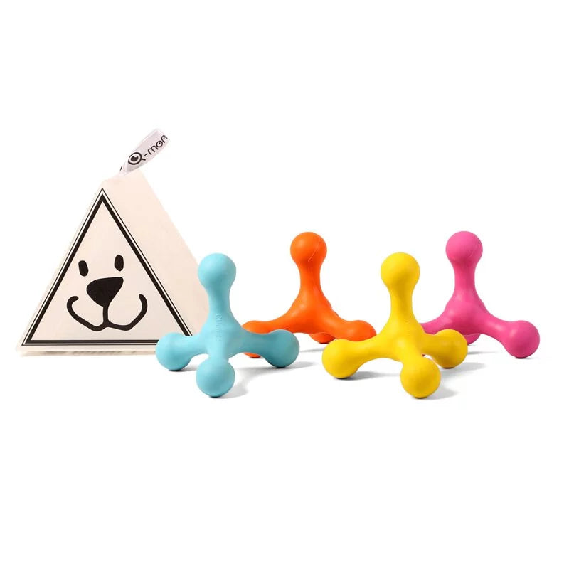 Q-MONSTER ROLY-POLY 不倒膠磨牙狗玩具 藍橘配色/小號