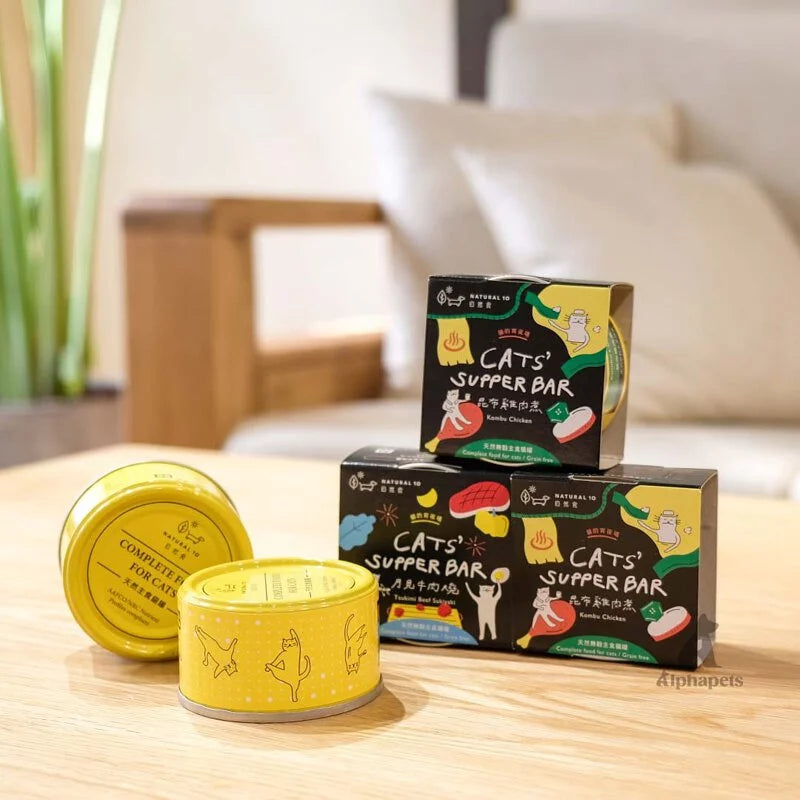 NATURAL10自然食 貓的宵夜場 天然無穀主食貓罐 80g