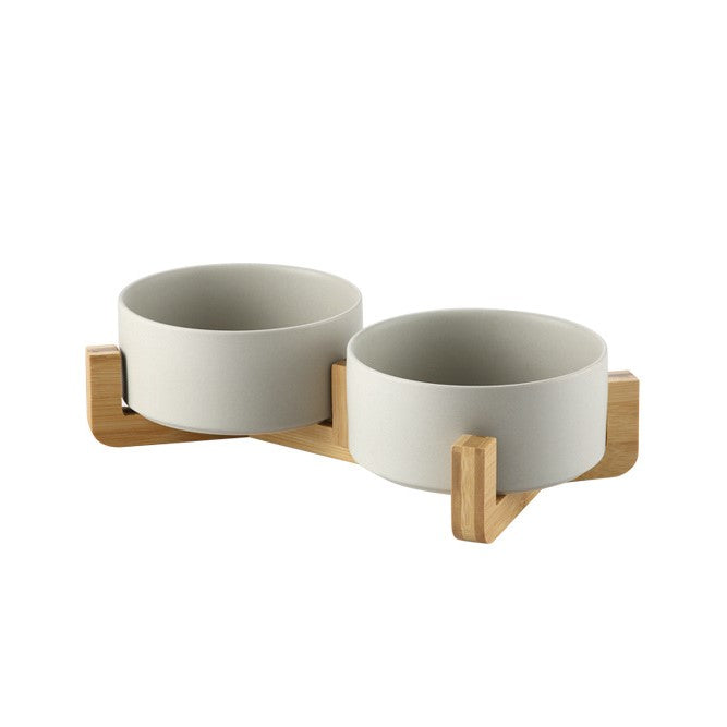 木架陶瓷寵物碗 13cm / 15.5cm 6色