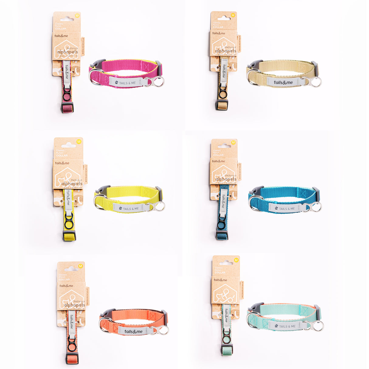 tails&me 尾巴與我 經典尼龍帶項圈 Two-Tone雙色系列 寵物項圈