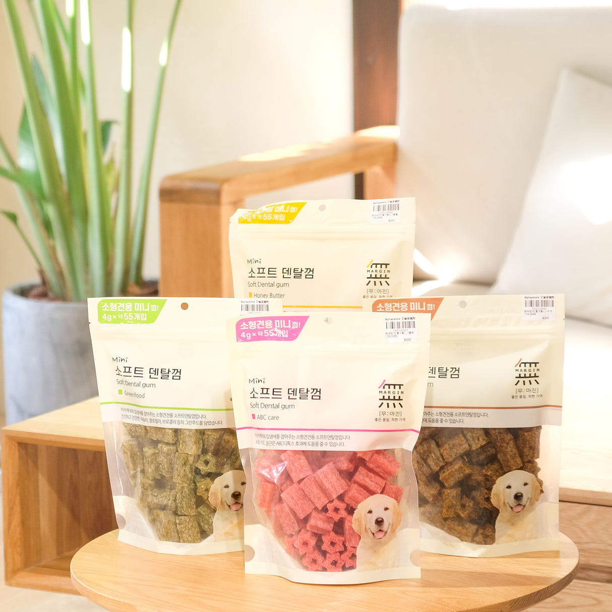 MARGIN無IN 耐咬潔牙點心 牛肉/蜂蜜/綠藻/蘋果 220g