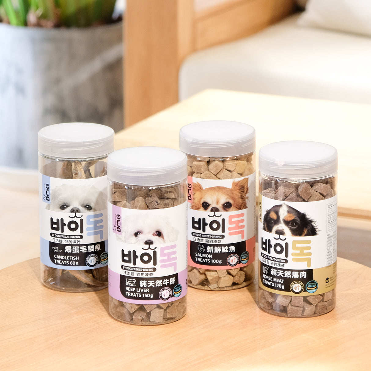 By Dog汪洽普 狗狗凍乾零食 鱈魚 鮭魚 馬肉 牛肝 雞胸肉 毛鱗魚 低脂鮪魚 鮮甜比目魚 鰈魚