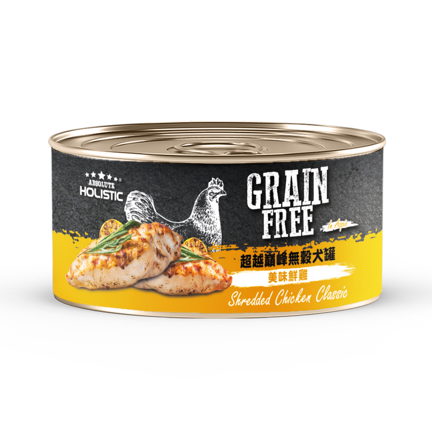 Absolute Holistic超越巔峰 雞肉底系列 無穀犬罐 犬副食罐 80g