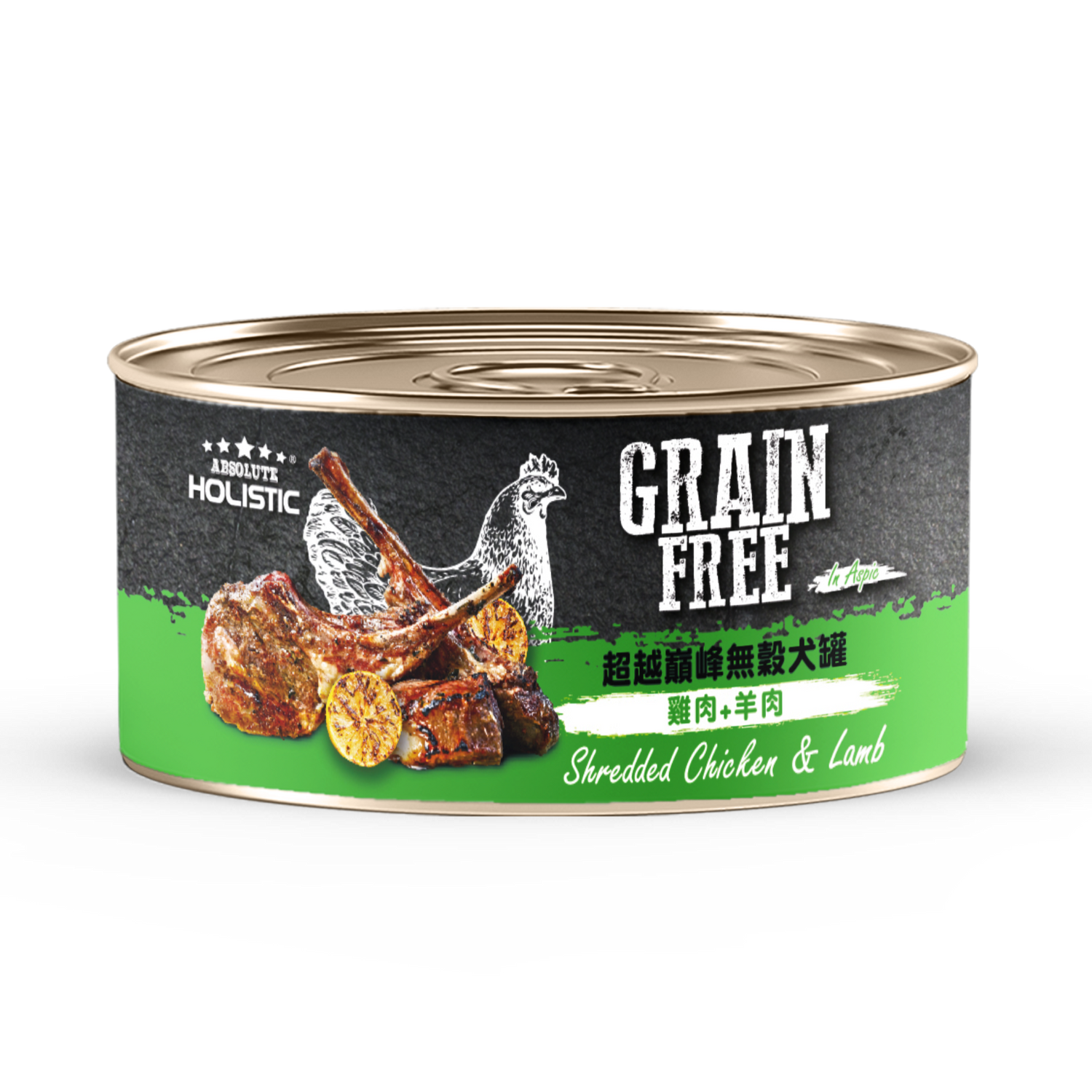 Absolute Holistic超越巔峰 雞肉底系列 無穀犬罐 犬副食罐 80g