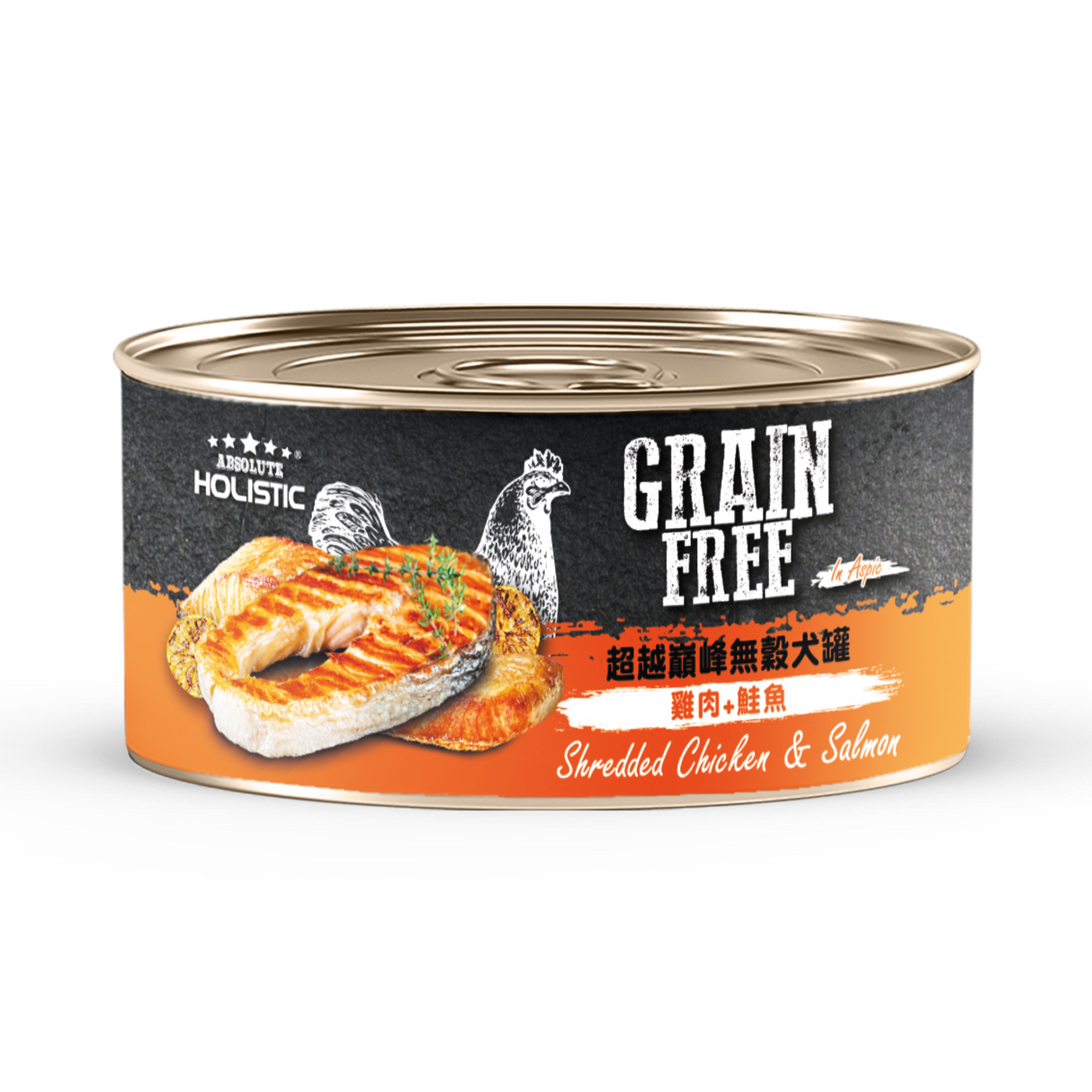 Absolute Holistic超越巔峰 雞肉底系列 無穀犬罐 犬副食罐 80g
