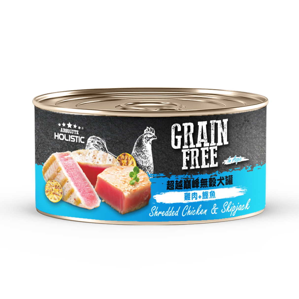 Absolute Holistic超越巔峰 雞肉底系列 無穀犬罐 犬副食罐 80g