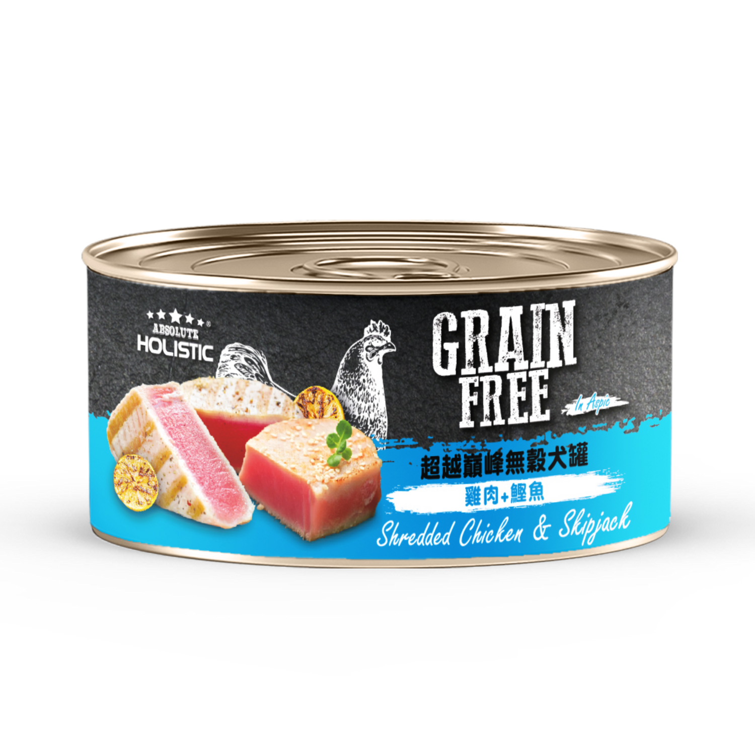 Absolute Holistic超越巔峰 雞肉底系列 無穀犬罐 犬副食罐 80g