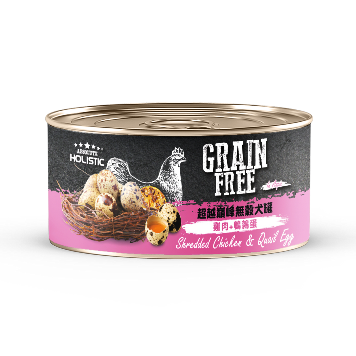 Absolute Holistic超越巔峰 雞肉底系列 無穀犬罐 犬副食罐 80g
