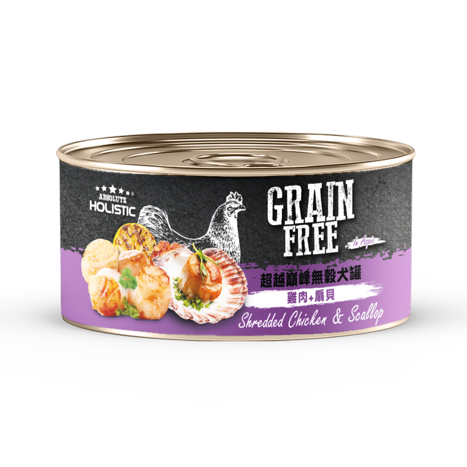 Absolute Holistic超越巔峰 雞肉底系列 無穀犬罐 犬副食罐 80g