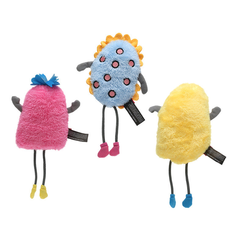 Q-MONSTER 三色小姐妹 毛絨貓草玩具