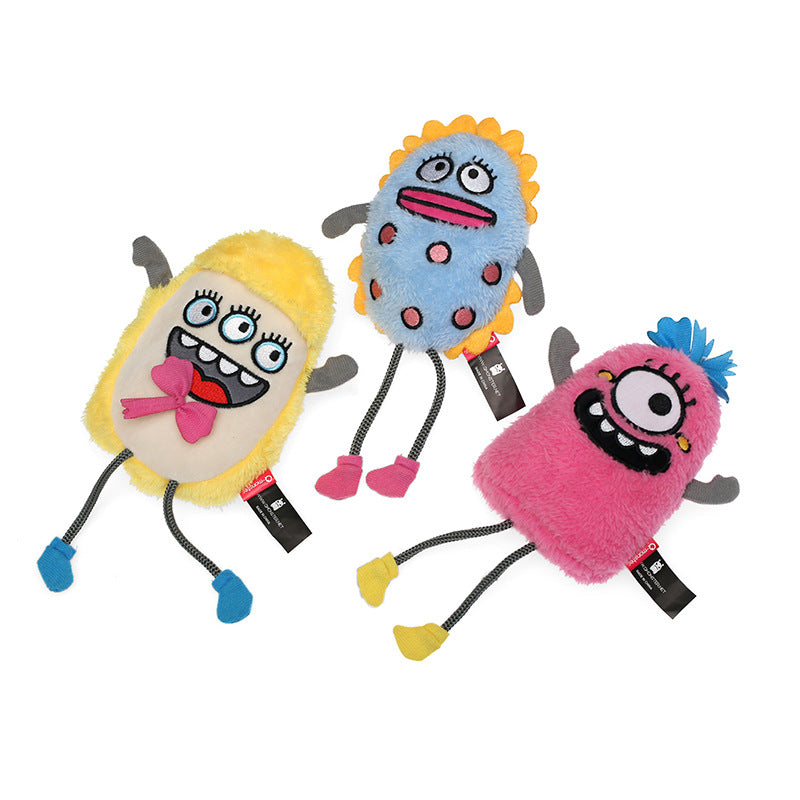 Q-MONSTER 三色小姐妹 毛絨貓草玩具