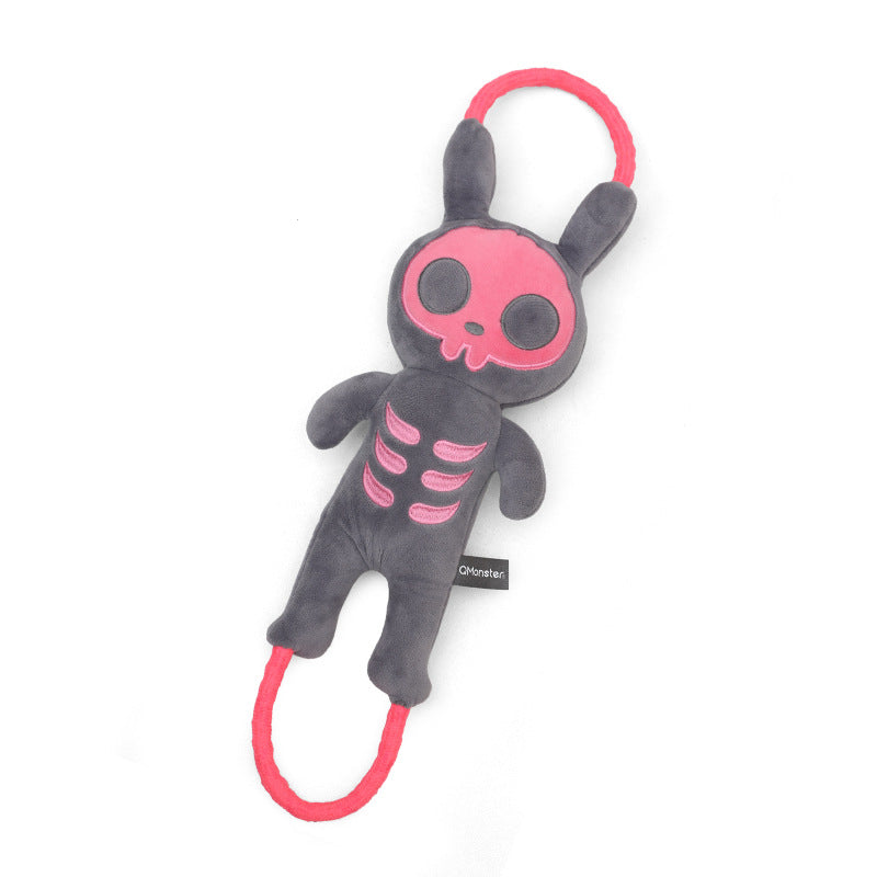Q-MONSTER 拉手骷髏 狗玩具 拉扯玩具