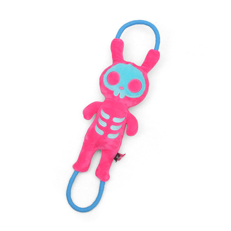 Q-MONSTER 拉手骷髏 狗玩具 拉扯玩具