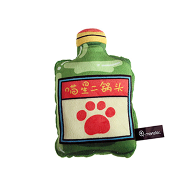 Q-MONSTER 貓酒系列 貓咪玩具 貓薄荷抱枕