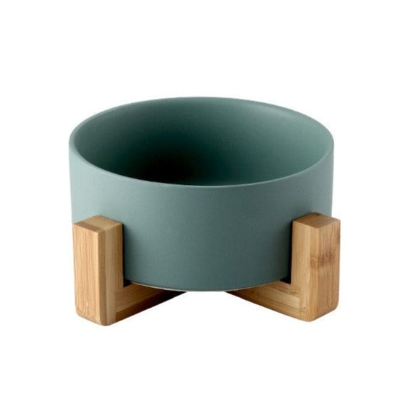 木架陶瓷寵物碗 13cm / 15.5cm 6色