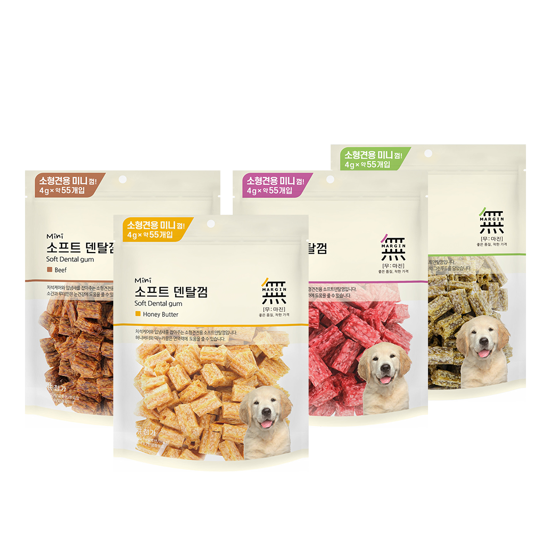 MARGIN無IN 耐咬潔牙點心 牛肉/蜂蜜/綠藻/蘋果 220g