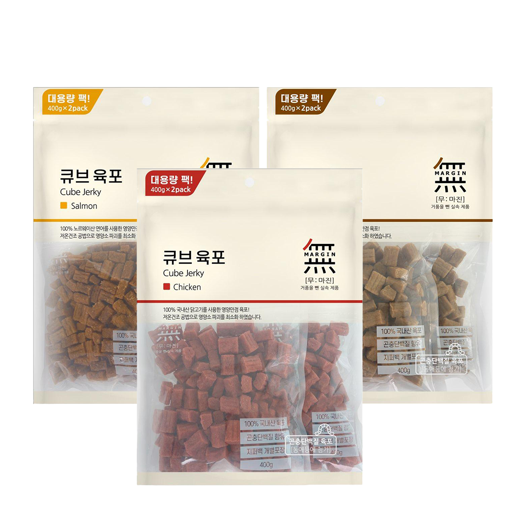 MARGIN無IN 鮭魚塊 / 牛肉塊 / 雞肉塊 800g