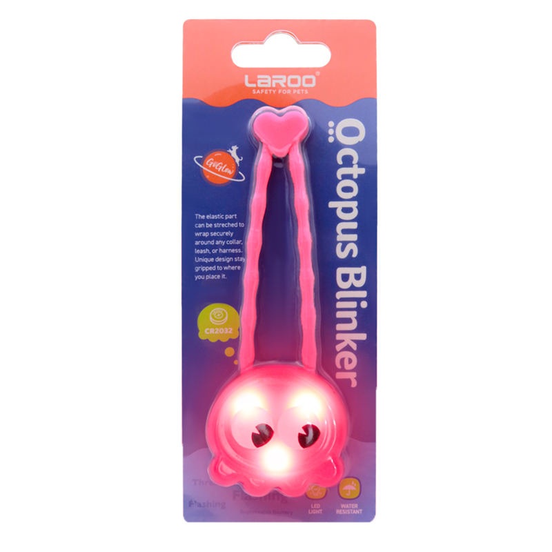 LaRoo萊諾 章魚LED發光吊墜 寵物項圈吊飾
