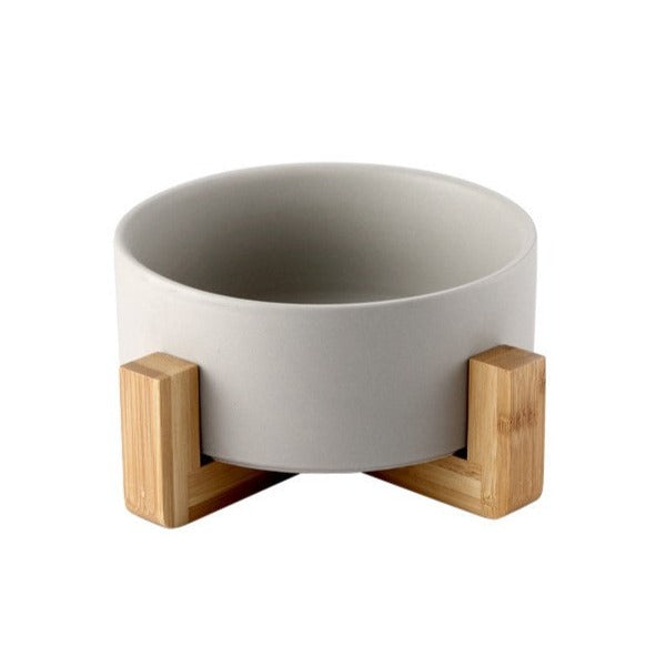 木架陶瓷寵物碗 13cm / 15.5cm 6色