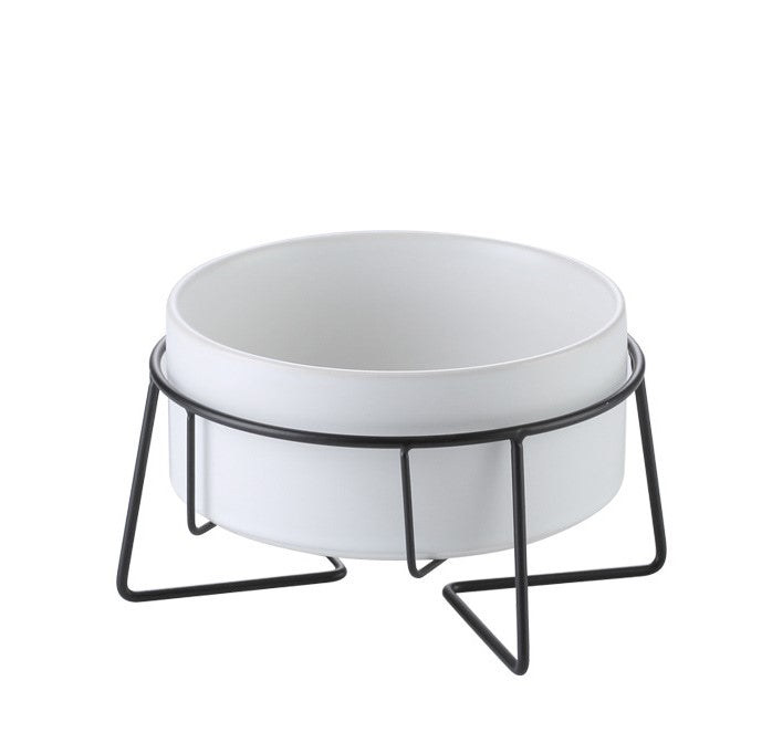 黑鐵架陶瓷寵物碗 護頸寵物碗 6色 2種尺寸