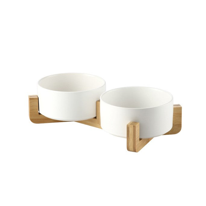 木架陶瓷寵物碗 13cm / 15.5cm 6色