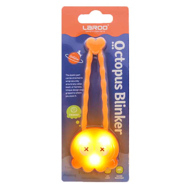 LaRoo萊諾 章魚LED發光吊墜 寵物項圈吊飾