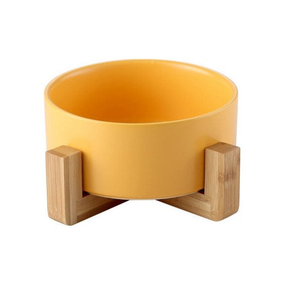 木架陶瓷寵物碗 13cm / 15.5cm 6色