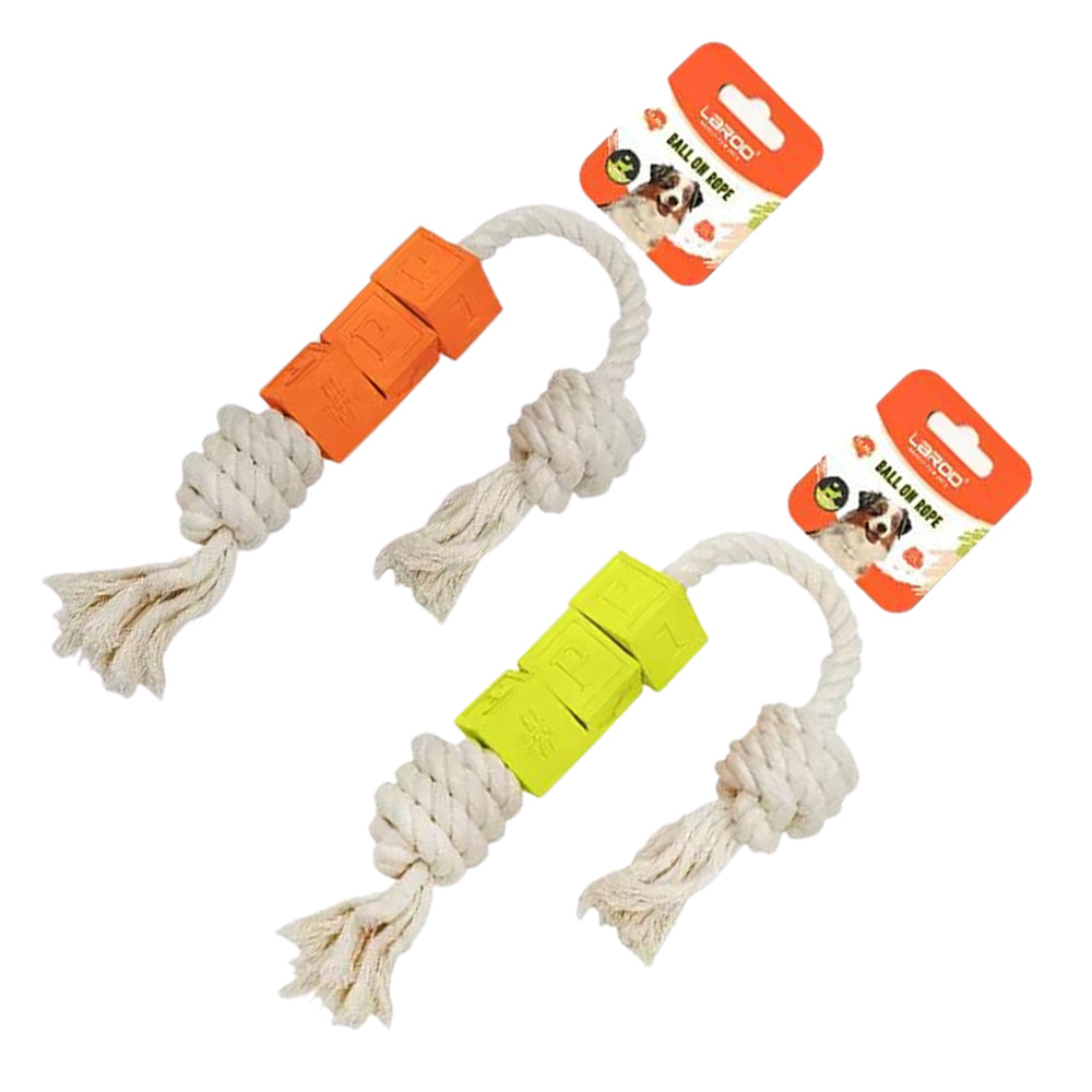 LaRoo萊諾 棉繩積木狗玩具 純棉互動玩具