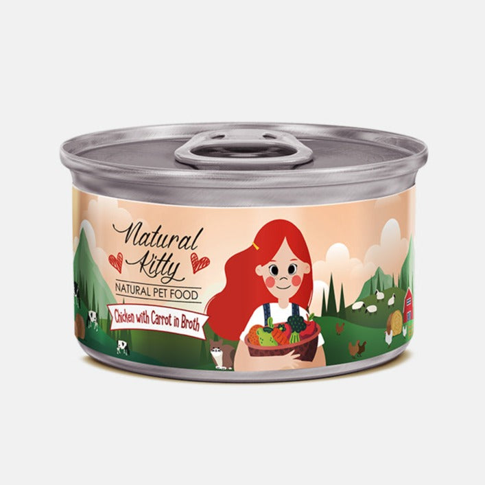 NaturalKitty自然小貓 無膠肉湯罐系列 12種口味 80g