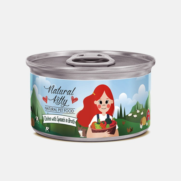 NaturalKitty自然小貓 無膠肉湯罐系列 12種口味 80g