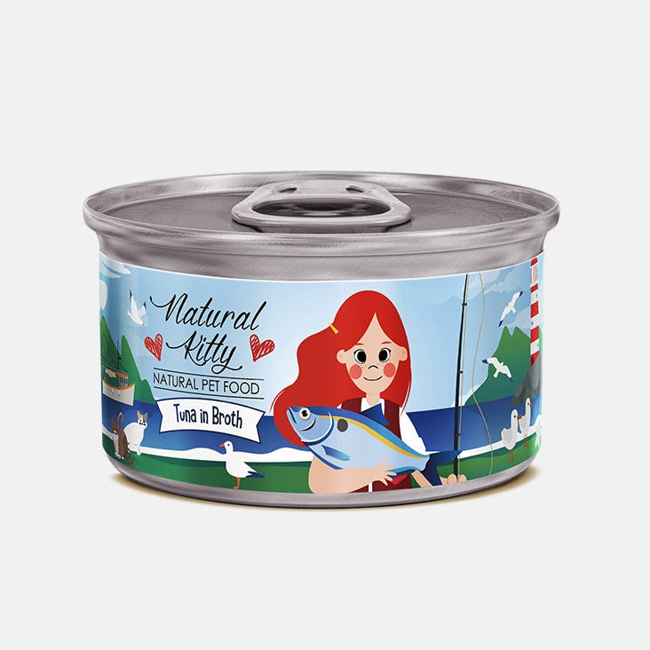 NaturalKitty自然小貓 無膠肉湯罐系列 12種口味 80g