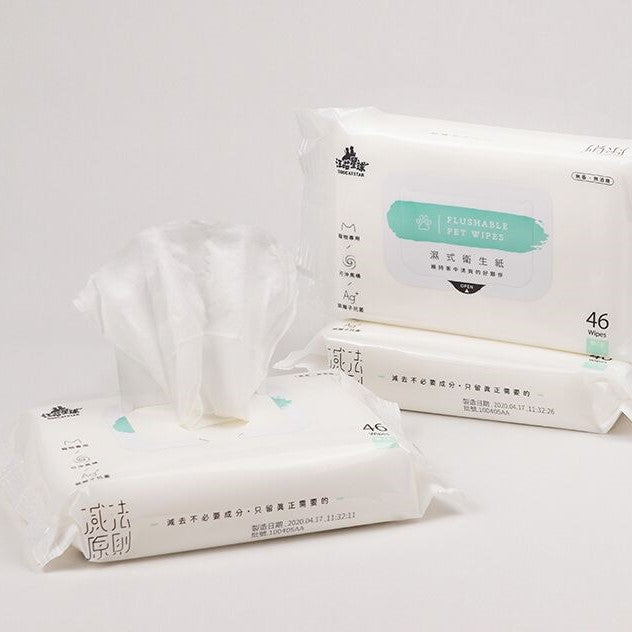DogCatStar汪喵星球 汪喵濕式衛生紙 隨身包 12抽 / 46抽