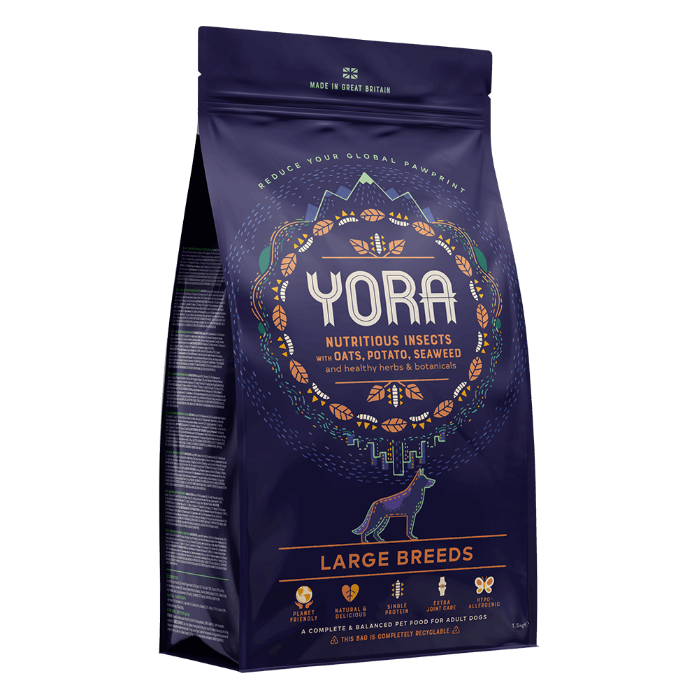 YORA 昆蟲蛋白質 低碳永續犬糧 全犬種 小型犬 減重老犬配方 1.5kg