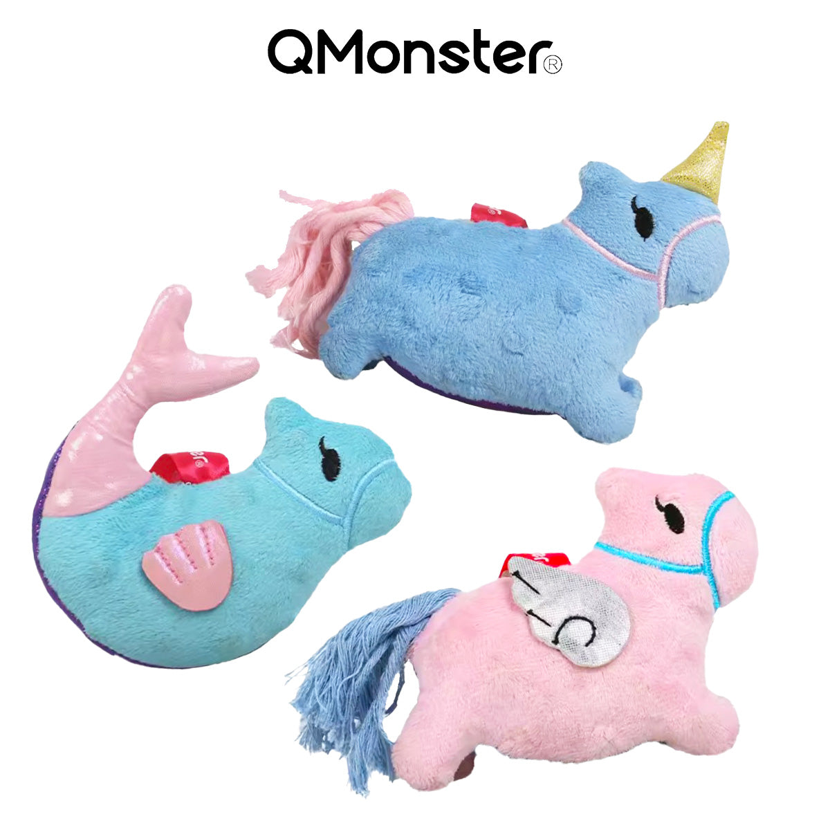 Q-MONSTER 泡泡馬家族 貓薄荷 毛絨玩具