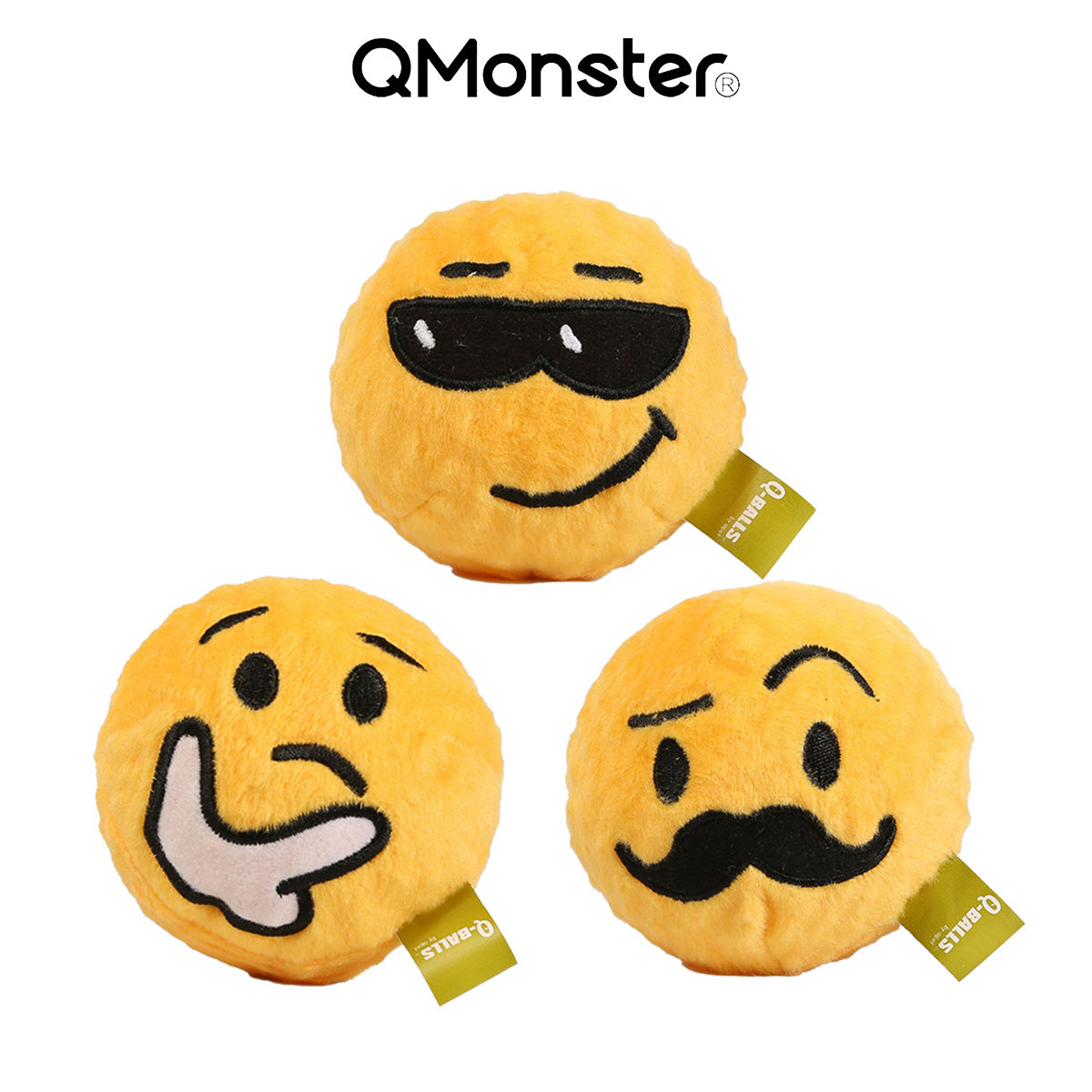 Q-MONSTER 表情球家族 TPR球發聲玩具