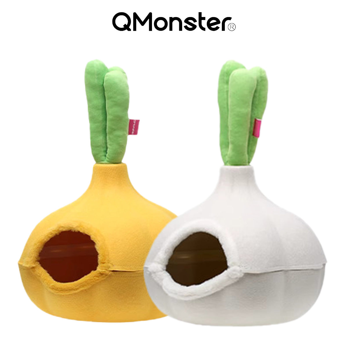 Q-MONSTER 洋蔥貓窩 羊毛氈 四季通用 白色 / 黃色