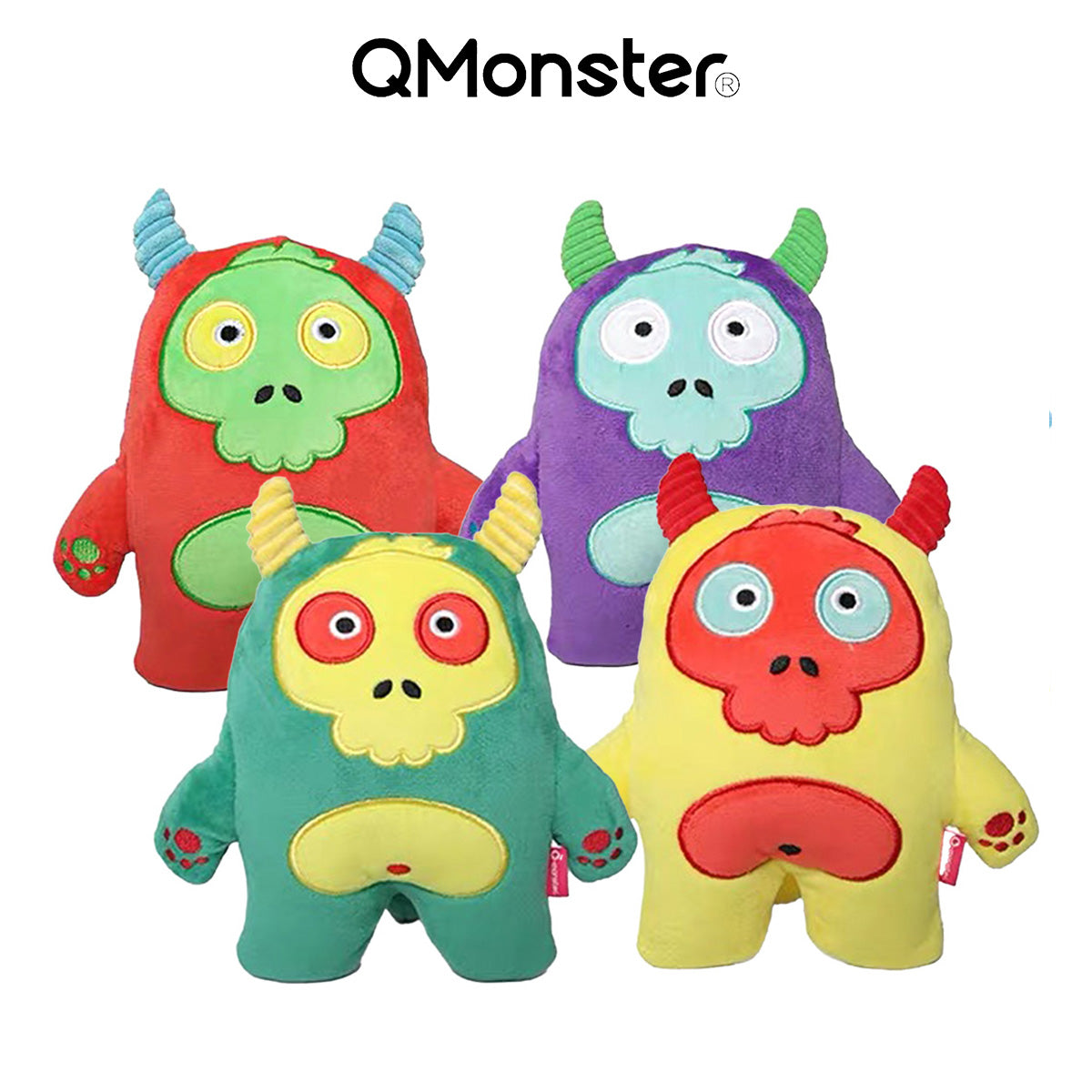 Q-MONSTER 絨毛發聲玩具 骷髏鴨系列