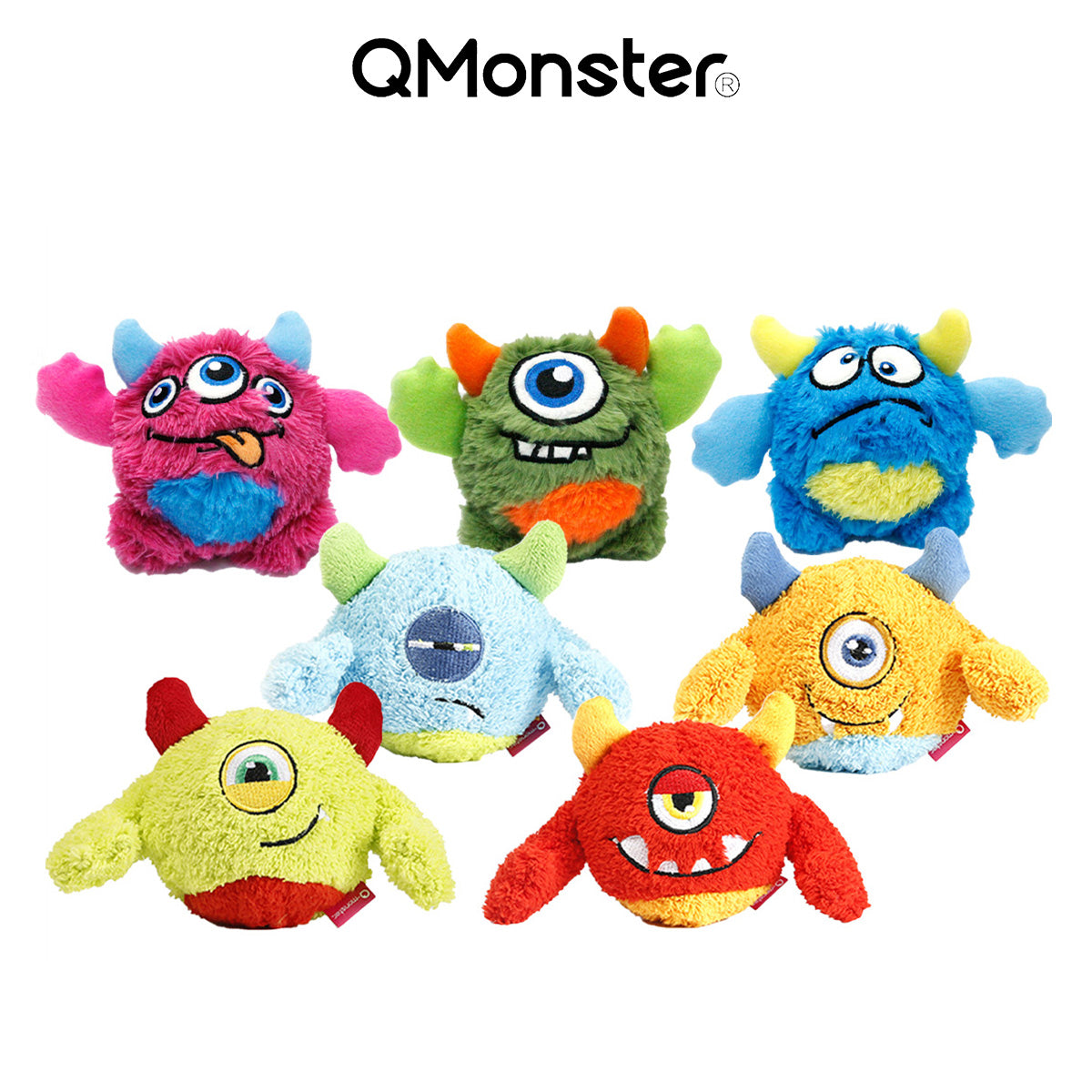Q-MONSTER Q寶家族系列 TPR球發聲玩具