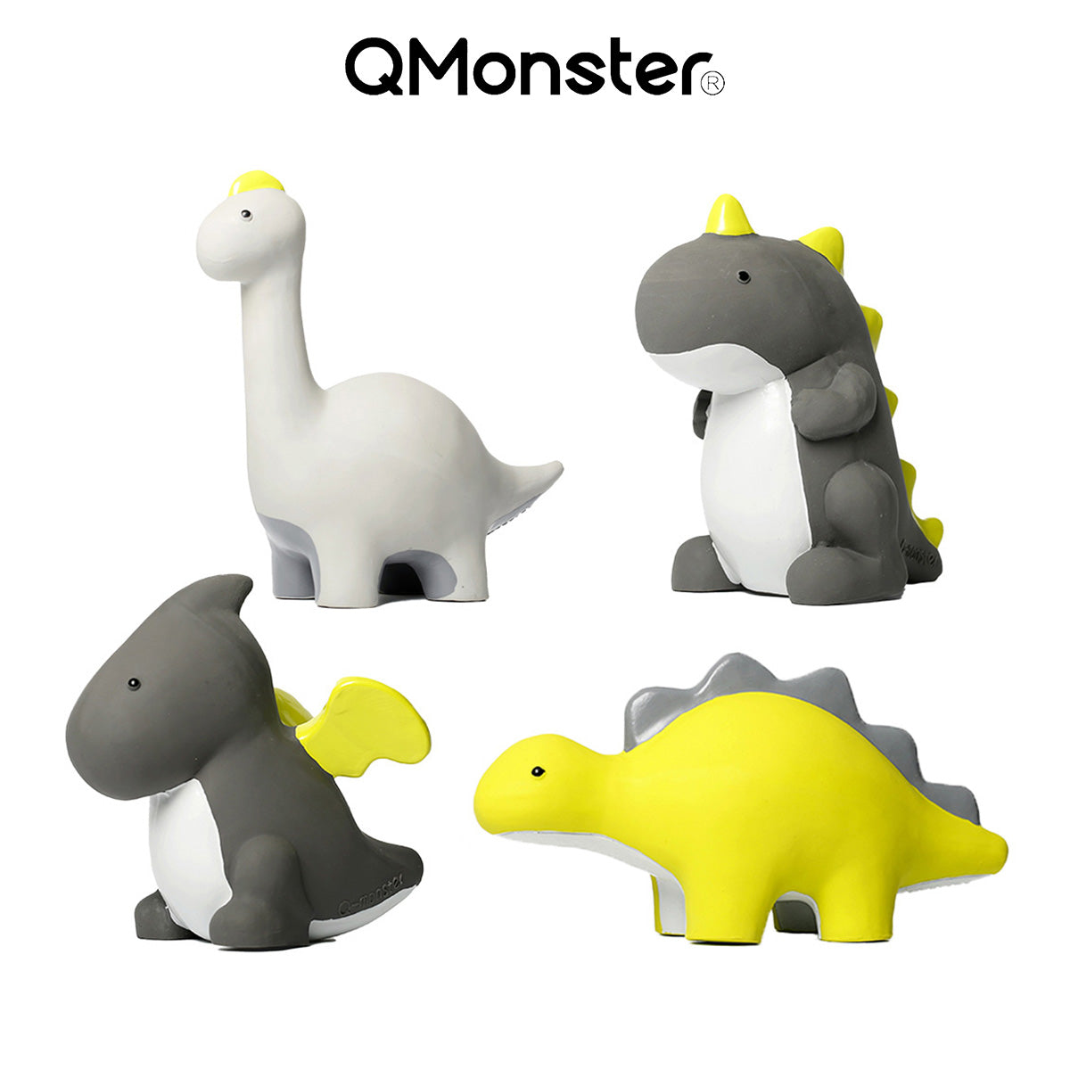 Q-MONSTER 恐龍家族 耐咬 潔牙 發聲玩具