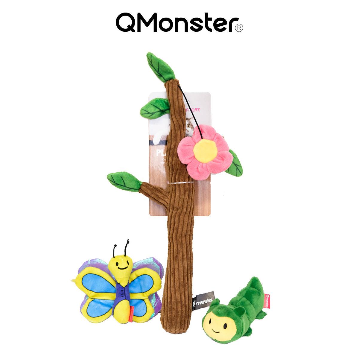 Q-MONSTER 樹枝逗貓棒套裝