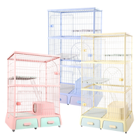 DF 雙層 / 三層多功能貓籠 貓咪別墅 貓屋 內附封閉式貓砂盆 3色