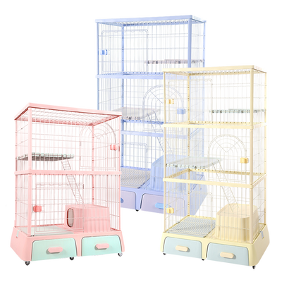 DF 雙層 / 三層多功能貓籠 貓咪別墅 貓屋 內附封閉式貓砂盆 3色