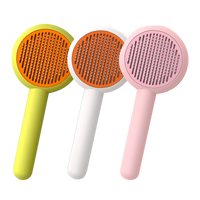 AIWO艾窩 甜甜圈寵物針梳 一鍵除毛 寵物梳